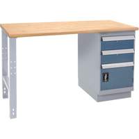 &eacute;tabli industriel, Porte a/combinaison de tiroirs, Cap 1000 lb, 72" la x 36" p, 34" h D. Morneault & Fils