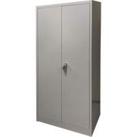 Armoire de rangement, Acier, 4 Tablettes, 66" h x 30" la x 15" P, Gris D. Morneault & Fils