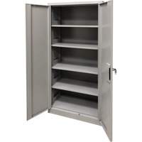 Armoire de rangement, Acier, 4 Tablettes, 78" h x 36" la x 24" P, Gris D. Morneault & Fils