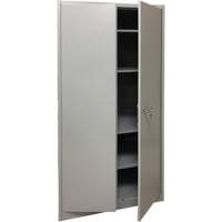 Armoire de rangement, Acier, 4 Tablettes, 78" h x 36" la x 24" P, Gris D. Morneault & Fils