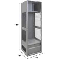 Gear Locker, Steel, 24" W x 18" D x 72" H, Grey D. Morneault & Fils