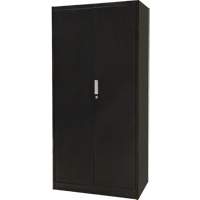 Armoire de rangement combin&eacute;e, 36" la x 18" p x 72" h, Noir D. Morneault & Fils