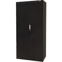 Armoire de rangement Hi-Boy, Acier, 4 Tablettes, 72" h x 36" la x 18" P, Noir D. Morneault & Fils