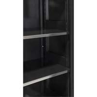 Armoire de rangement Hi-Boy, Acier, 4 Tablettes, 72" h x 36" la x 18" P, Noir D. Morneault & Fils