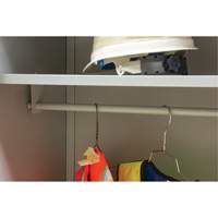 Wardrobe Storage Cabinet, Steel, 36" W x 18" D x 72" H, Grey D. Morneault & Fils