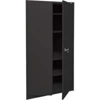 Armoire d'entreposage, Acier, 4 Tablettes, 78" h x 36" la x 24" P, Noir D. Morneault & Fils