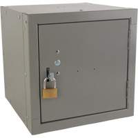Casier cubique empilable, 12" x 12" x 12", Acier, Gris, D&eacute;mont&eacute; D. Morneault & Fils