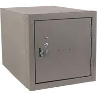 Casier cubique empilable, 12" x 18" x 12", Acier, Gris, D&eacute;mont&eacute; D. Morneault & Fils