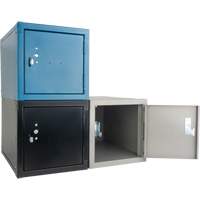 Casier cubique empilable, 12" x 18" x 12", Acier, Gris, D&eacute;mont&eacute; D. Morneault & Fils