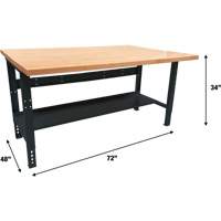 Industrial Modular Workbench, 1000 lbs. Cap., 72" W x 48" D D. Morneault & Fils
