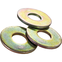 USS Flat Washer, Yellow Zinc, 3/8" D. Morneault & Fils