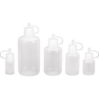 Narrow-Mouth Bottles, Round, 1/2 oz., Plastic D. Morneault & Fils