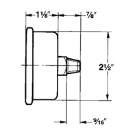 Pressure Gauges, 2-1/2" , 30" Hg-0" Vac., Bottom Mount, Liquid Filled Analogue D. Morneault & Fils
