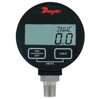 Pressure Gauge, 2-31/50" , 100 psi, Bottom Mount, Digital D. Morneault & Fils