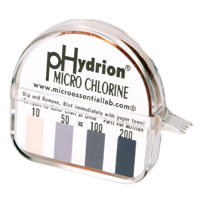 Papier r&eacute;actif Hydrion Chlorine Phydrion CM-240 D. Morneault & Fils