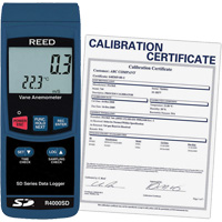 Thermo-an&eacute;mom&egrave;tre avec certificat de calibration, Enregistrement des donn&eacute;es, Gamme de v&eacute;locit&eacute; d'air de 0,4 - 30 m/sec D. Morneault & Fils