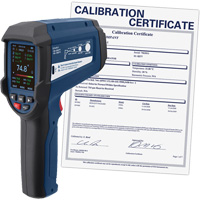 Professional Infrared Thermometer with Integrated Type K Thermocouple & Calibration Certificate, -58 - 3362°F (-50 - 1850°C), 55:1, Adjustable Emmissivity D. Morneault & Fils