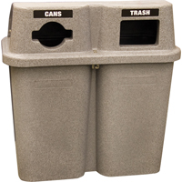 Contenants de recyclage Bullseye, Bord de rue, Plastique, 2 x 22 gal. US D. Morneault & Fils