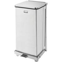Defenders&reg; Square Step Can with Liner, Stainless Steel, 6.5 US gal. Capacity D. Morneault & Fils