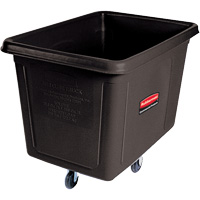 Bulk Cube Truck, Polyethylene, 48" L x 34-1/16" W x 36-1/2" H, 20 cu.ft. Volume, 600 lbs. Capacity D. Morneault & Fils