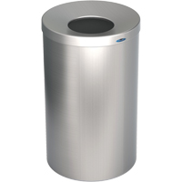 R&eacute;cipient &agrave; d&eacute;chets pour halls, Acier inoxydable, 33 gal. US D. Morneault & Fils