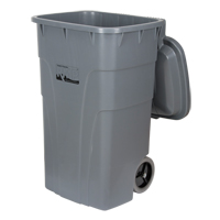 Roll Out Garbage Bin, Polyethylene, 65 US gal. D. Morneault & Fils