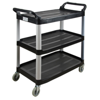Utility Cart, 3 Tiers, 19-3/4" x 37-1/2" x 40-1/4", 250 lbs. Capacity D. Morneault & Fils