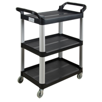 Utility Cart, 3 Tiers, 16-3/4" x 37" x 33-1/2", 250 lbs. Capacity D. Morneault & Fils