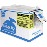 Sacs &agrave; d&eacute;chets alimentaires, T-Fort, 35" la x 50" lo, 0,92 mils, Transparent D. Morneault & Fils
