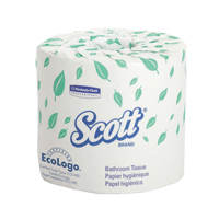 Scott&reg; Toilet Paper, 1 Ply, 550 Sheets/Roll, 403' Length, White D. Morneault & Fils
