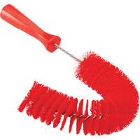 Brosse recourb&eacute;e, Soies Moyen/Ferme, Longueur de 15-1/2", Rouge D. Morneault & Fils