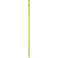Ultra Hygiene Handle, Broom/Scraper/Squeegee, Yellow, Ergonomic, 59" L D. Morneault & Fils