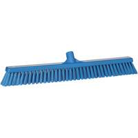 Combo Bristle Push Broom, Coarse/Fine Bristles, 24", Polyester, Blue D. Morneault & Fils
