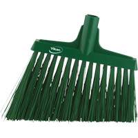 Angle Broom Head, X-Coarse Bristles, 12", Polyester, Green D. Morneault & Fils
