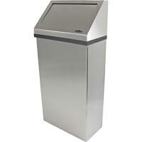 Poubelle murale, Acier inoxydable, 13,2 gal. US D. Morneault & Fils