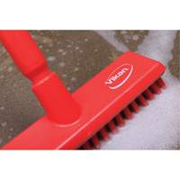 Water-Fed Deck Scrub Brush, X-Coarse Bristles, 10-3/4", Polyester, Green D. Morneault & Fils