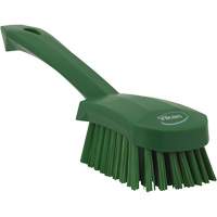 Brosse &agrave; r&eacute;curer avec manche court, Soies Ferme, Longueur de 10", Vert D. Morneault & Fils