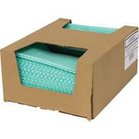 SaniWorks&reg; Choice Counter Cloths, Green/White D. Morneault & Fils