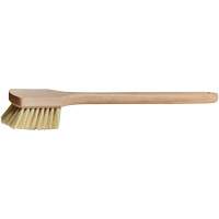 Brosse &agrave; chaudron &agrave; manche long, 20" l, Soies Tampico, Beige D. Morneault & Fils