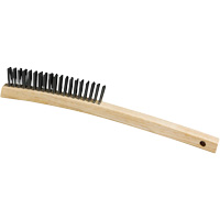 Scratch Brush, Steel, 3 x 19 Wire Rows, 13-3/4" Long D. Morneault & Fils