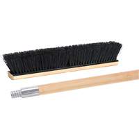 Balai-brosse avec manche &agrave; filetage m&eacute;tallique, 24", Moyen, Soies Tampico D. Morneault & Fils
