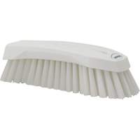 Large Angled Hand Brush, Stiff Bristles, 8" Long, White D. Morneault & Fils