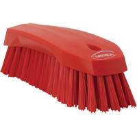 Large Angled Hand Brush, Stiff Bristles, 8" Long, Red D. Morneault & Fils