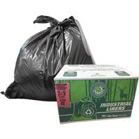 EcoLogo&reg; Garbage Bags, X-Strong, 48" W x 60" L, Clear, 246.05 L (65 Gal.) Capacity D. Morneault & Fils