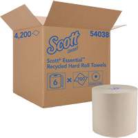 Essential 100% Recycled Brown Hard Roll Towels, 1 Ply, Standard, 700' L D. Morneault & Fils