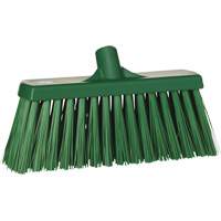 Heavy-Duty Push Broom, Stiff Bristles, 13", Polyester, Green D. Morneault & Fils