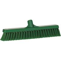 Fine Particle Push Broom, Fine/Split Bristles, 16-1/4", Polypropylene, Green D. Morneault & Fils