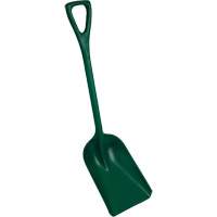 One-Piece Metal Detectable Shovel, 10" x 14" Blade, 37-1/2" Length, Plastic, Green D. Morneault & Fils