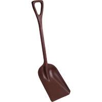 One-Piece Metal Detectable Shovel, 10" x 14" Blade, 37-1/2" Length, Plastic, Red D. Morneault & Fils