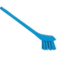 Brosse avec rebord grattoir, Soies Ferme, Longueur de 6", Bleu D. Morneault & Fils